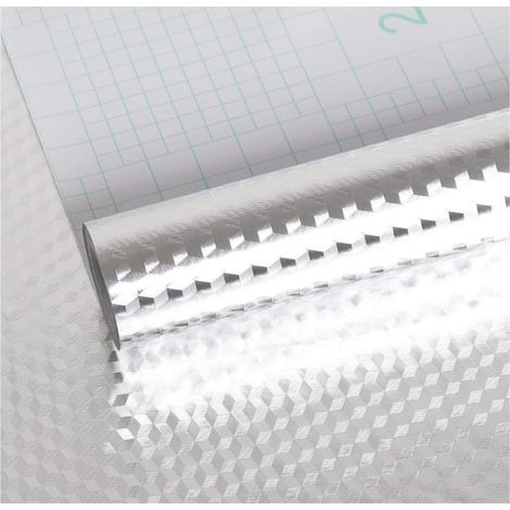 CCYKXADecoratif Aluminium Papier Adhesif pour Meuble Cuisine Imperméable Papiers Peints Auto Adhesif Résistant à l'huile rouleau vinyl adhesif 40cm x 300cm (1/5)
