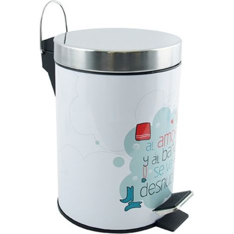 Poubelle à pédale Inox 3L Bath & Love MSV (1/3)
