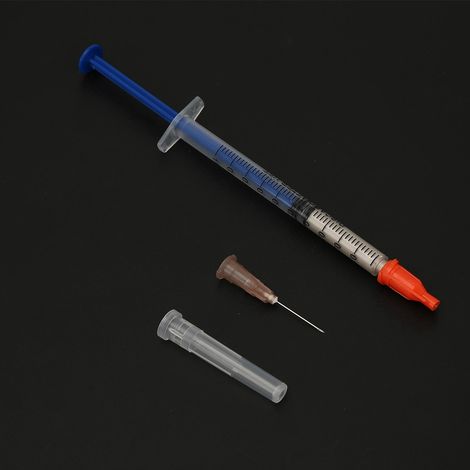 Leitfähige Silberpaste in einer Spritze, schnell trocknendes Silberfett zur Reparatur von Tastaturplatinen (0,4 ml) (1/5)