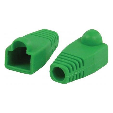 Funda para conector de red RJ45 (10ud/bolsa)  Verde