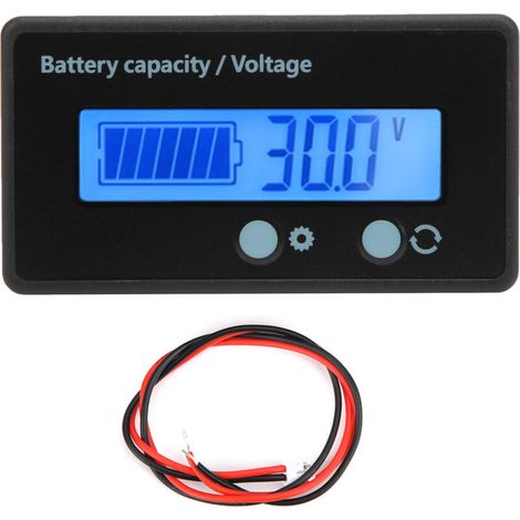 cran LCD DC10-100V Indicateur de niveau de batterie Voltmètre Testeur de tension Rétroéclairage bleu (1/5)