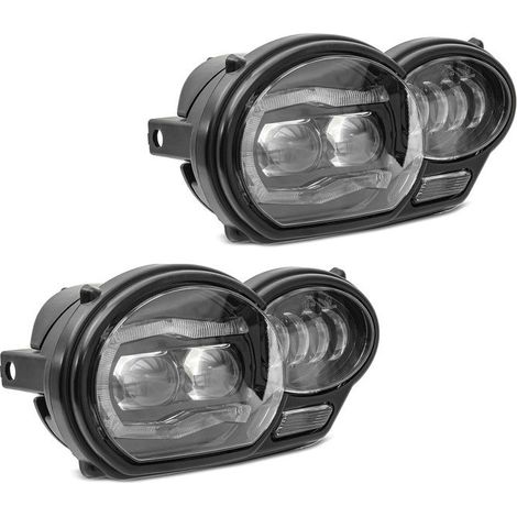2x LED-Scheinwerfer für BMW R 1200 GS 04-12 Scheinwerfer mit ECE Lumitecs NQ4 Rabatt-Set