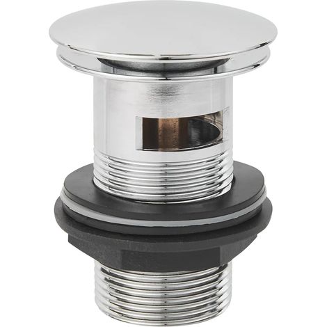 Deva Easy Clean 1 1/4 Inch Domed Press Basin Waste - Chrome (1/5)