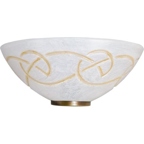 Applique 1xE27 Ganci Oro Vetro Graffio Bianco-Ambra E-Energy Ada (1/3)