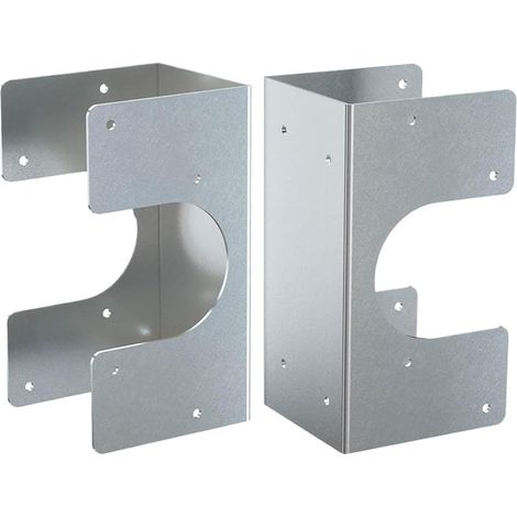 Supports de piliers galvanisés - 2 pièces - Supports de tuyauterie robustes - Acier de calibre 16 (1,5 mm) pour tubes - Pour le renforcement structurel, les treillis de baignoire et autres projets (1/5)