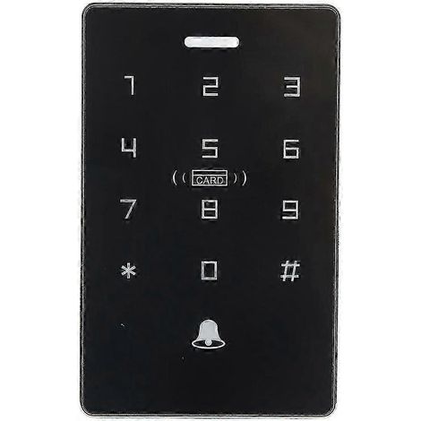 Contrôleur d'accès NFC étanche avec lecteur de cartes et clavier à double fréquence (125 kHz et 13,56 MHz), adapté au glissement de carte d'identité IC pour le mot de passe de verrouillage de porte. (1/5)