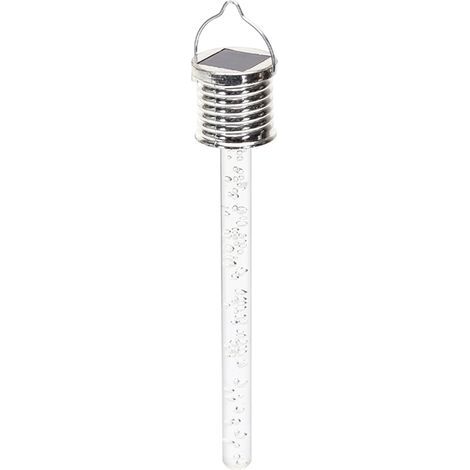 Lampe de jardin solaire LED à effet d'ambiance — Lampe suspendue en acier inoxydable avec baguette à bulles (6500K)-AquaForge (1/5)