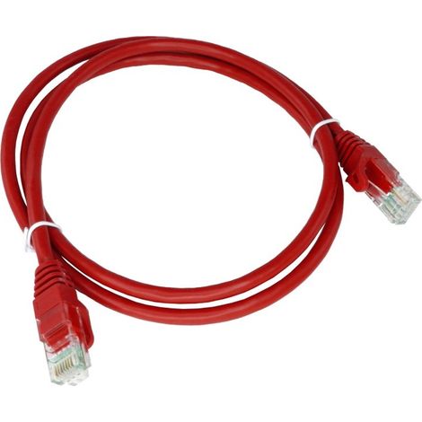 Cordon de brassage U/UTP cat.5e PVC 0,25 m rouge alantec (1/2)