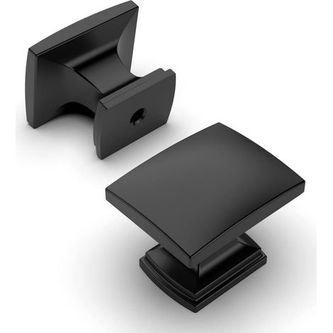 10 pièces Boutons de meubles Boutons d'armoire Noir Boutons de tiroirs Boutons Pour poignées d'armoire Boutons de commode Boutons d'armoire UK0091 (1/5)