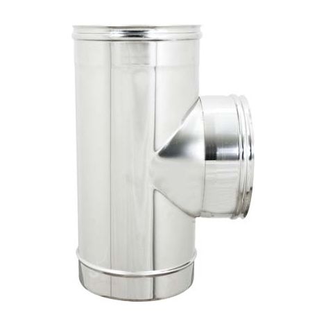 RACCORDO A "T" 90° IN ACCIAIO INOX AISI 304 MONOPARETE SPESSORE MM.0,5 - MFF ø mm.120