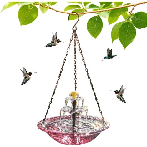 Fontaine Solaire pour Bain d'oiseaux Décoration de Jardin Fontaine d'eau pour bain d'oiseaux Pour jardiniers, propriétaires, patio, jardin arrière, ornithologues, devant de maison (1/5)