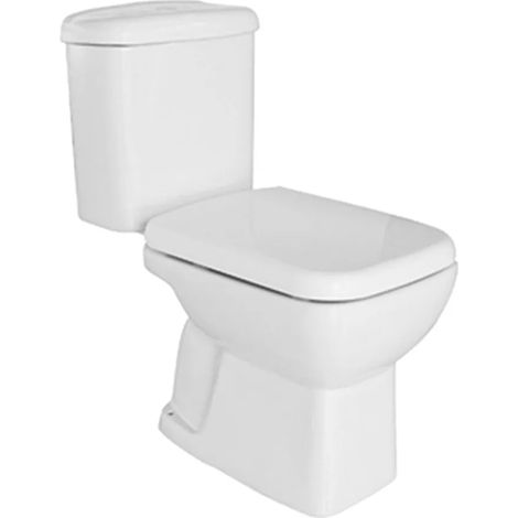Wc tradizionale monoblocco scarico a terra completo di sedile serie Ginevra (1/4)