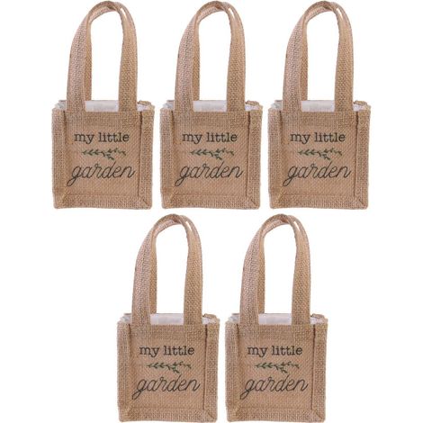 Sac à plantation en jute plastifiée My Little Market (Lot de 5) (1/4)
