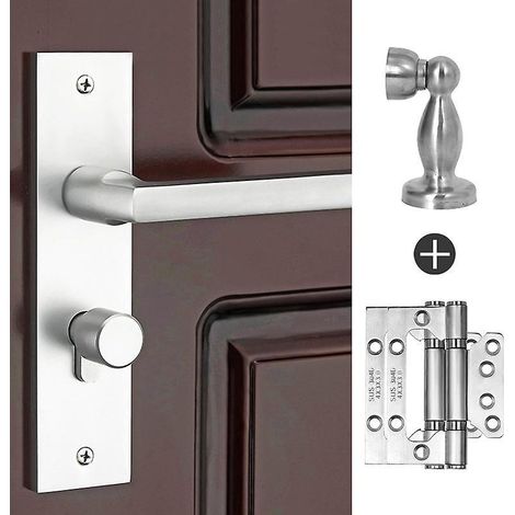 serrure En Aluminium De L'espace Serrure De Porte Intrieure Serrure De Poigne De Salle De Bain Simple Mode Serrure De Panneau Muet (1/5)