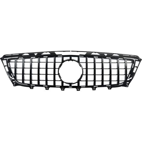 Frontgrill, robustes ABS-Kunststoff, einfache Montage, glänzend schwarz (1/2)