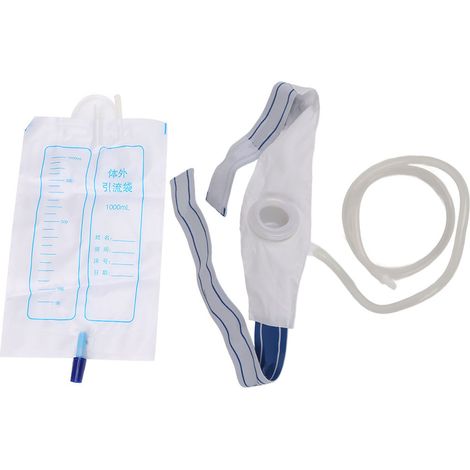 Poche de drainage urinaire portable en silicone, fixation pour cathéter, entonnoir de collecte d'urine pour la taille (1/5)