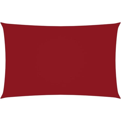 Voile de parasol Tissu Oxford rectangulaire 2x5 m Rouge (1/5)