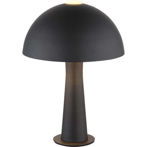 Tischleuchte Beistelllampe Leselampe Metall schwarz matt Wippschalter H 28,5 cm (1/5)
