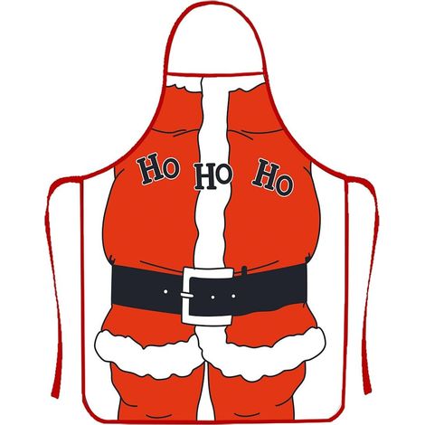 Weihnachtsschürze für Herren, weihnachtliches Muster, geeignet für Partys, Dinnerpartys, Köche, Grillabende, Geschenkidee