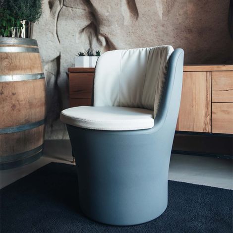 Fauteuil Comfy Moon Antracite en polymère Monacis - Ø60 cm - 80 H (1/2)