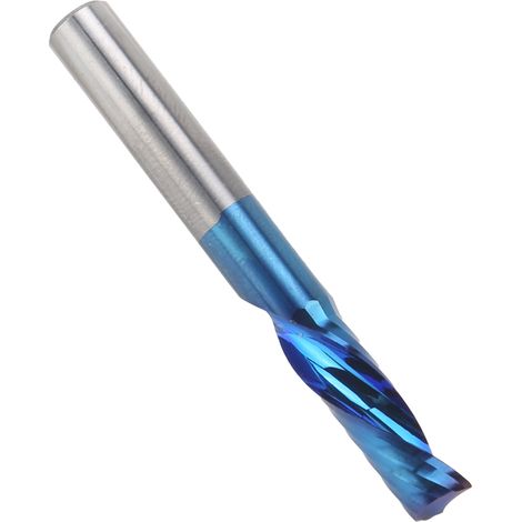 Fraise à spirale monobloc en acier au tungstène, finition bleue, outils CNC 6x17x50 (1/5)