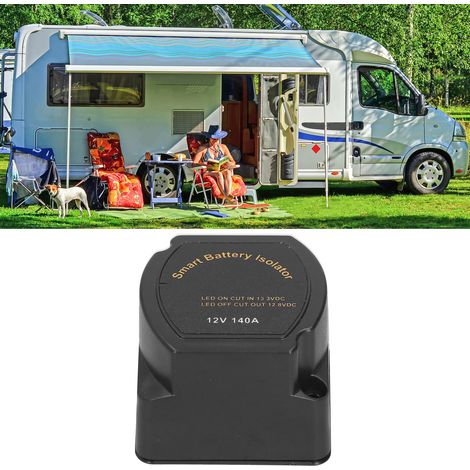 Isolateur et protecteur de batterie double 12 V 140 A pour conversion camping-car/yacht, répartiteur intelligent de batterie double (1/5)