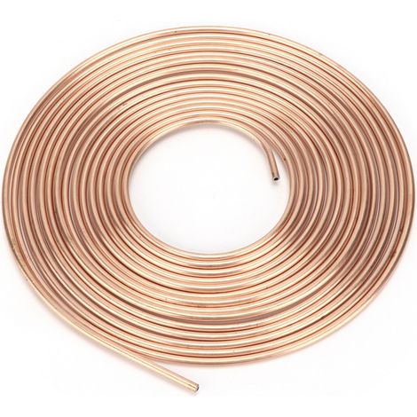 Tuyau de ligne de frein en cuivre nickelé 25ft, diamètre 3/16 pouce, pour système de freinage hydraulique et carburant (doré) (1/5)