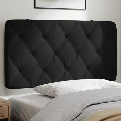 vidaXL Coussin de tête de lit noir 100 cm velours (1/5)