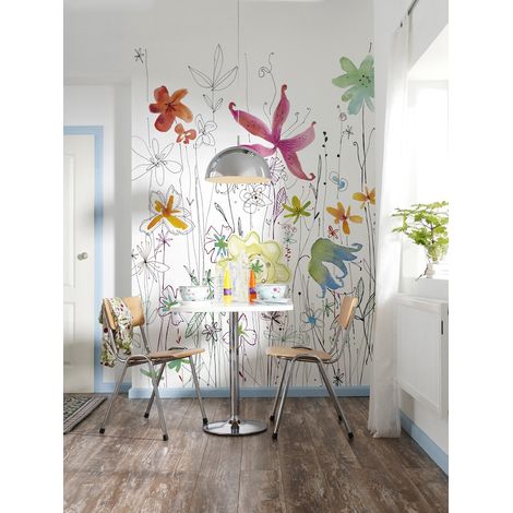 Komar-Poster XXL 2-022 184 x 24,8 cm, motivo floreale, con fantasia carta da parati/murale, multicolore (Confezione da 2) (1/5)