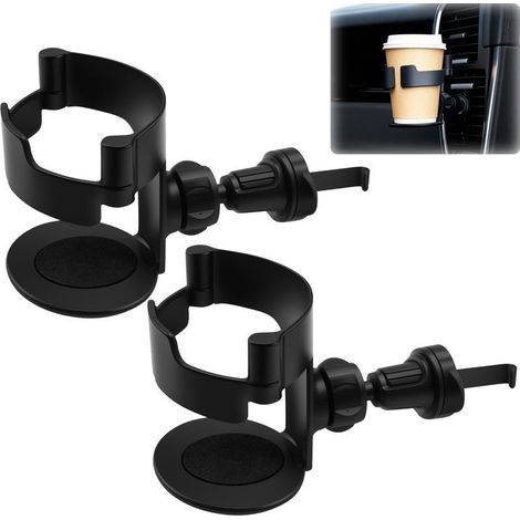 Porte-Gobelets De Voiture, Lot De 2, Pour Grilles D'aération, Porte-Bouteilles Universellement Réglable Pour Grilles D'aération, Porte-Canettes Pour Cendriers, Tasses À Café Et Canettes (1/5)