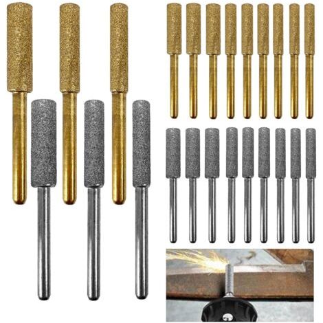 24 PièCes Affuteuse de Chaine Tronconneuse, AffûTeur de TronçOnneuse, Gabarit Affutage Chaine de Tronconneuse 4.0/4.8/5.5mm, Pour Chaine de Tronconneuse Outil de Meulage de Polissage (Or, Argent) (1/5)