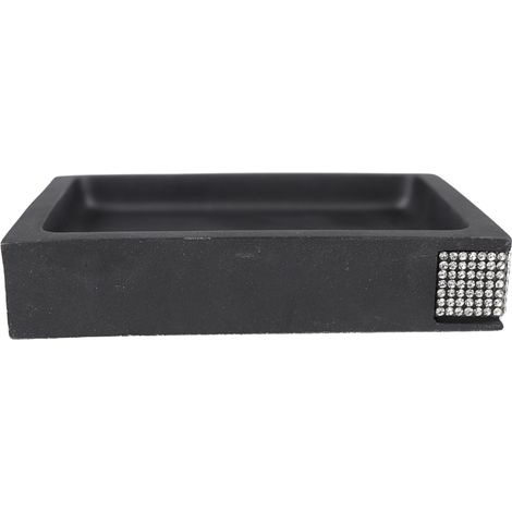Seifenschale Lindos schwarz, Polyresin