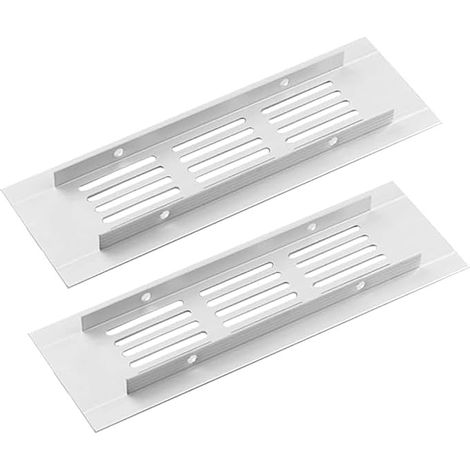 2 Pcs Aluminum Air Vent Grille Rectangular Air Vent Cover Decorative Air Vent Cover with Screws for Kitchen Living Room Closets Bedrooms and Doors Shoe Cabinet (1/5)