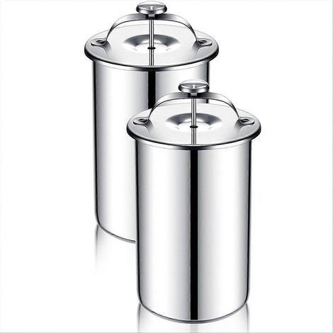 2-teilige Schinkenpresse aus Edelstahl, handwerkliche Fleischpresse, Wurstform aus Stahl, Schinkenherstellungsset, robustes Küchengerät, Set mit 2 Formen. (1/5)