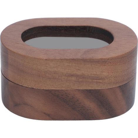 Vintage Ringbox aus Walnussholz und weichem Schaumstoff für Verlobungsringe, Magnetverschluss, Geschenk zur Hochzeit oder für Partys (1/5)