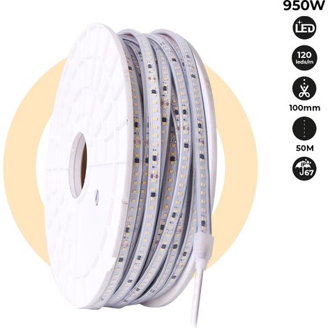 Ruban LED 220V - 950W (6000xSMD2835) 12mm - Extérieur : IP67 - - Blanc Neutre (1/5)