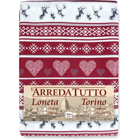 TELO ARREDO copritutto GRAN FOULARD COPRILETTO copridivano CERVINO ROSSO bordeaux 1 PIAZZA