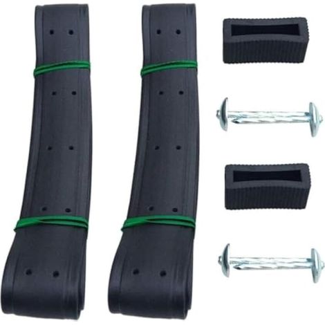 2 attaches de 90 cm pour arbres, 3,8 cm réglables robustes pour soutien arbres arbustes (Noir) (1/5)