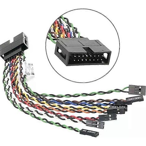 Câble adaptateur multifonctionnel pour connecteur de panneau avant Supermicro, compatible avec les boîtiers d'ordinateurs, serveurs et commutateurs. (1/4)