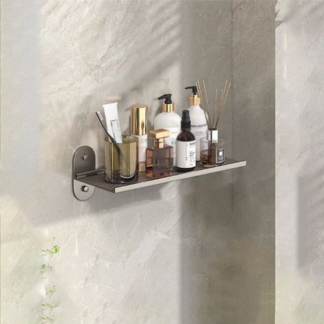 Étagère pliable de 30 cm, Étagère pliable murale, rangement mural salle de bain, support de lavabo mural, Étagère murale sans perçage (1/5)