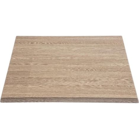 Plateau de table carré (L)700 x (P)700 mm, finition bois vieilli (1/5)