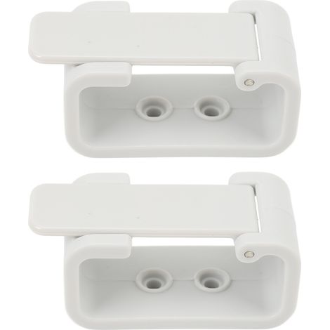 Ortviai Pinces pour Rideaux de Camping-Car – 2 Pièces en ABS Blanc Haute Résistance et Anticorrosion