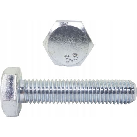 Vis à tête hexagonale M10x75 8.8 galvanisées DIN 933 100 pièces. (1/5)