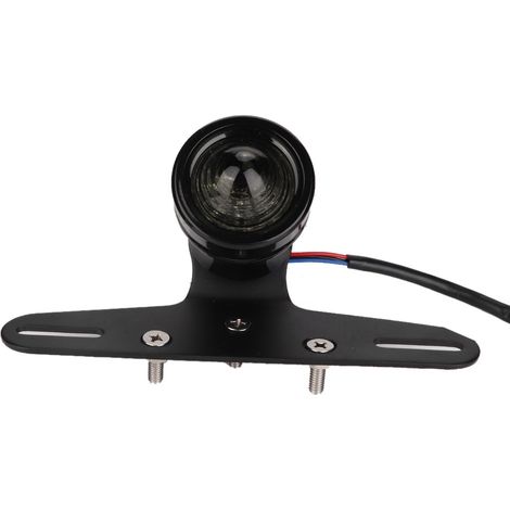 Phare arrière LED universel moto, plaque d'immatriculation lumineuse, feu stop et clignotant 12V