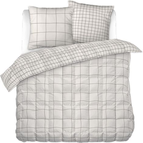 Parure de couette toutes dimensions "Carrie Pampa" Réversible 100% Coton / 57 Fils/cm² l'Effet Papillon -  - Parure de couette 260 x 240 cm + 2 Taies d'oreiller 63 x 63 cm