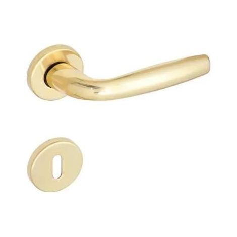 Maniglia Milena Alluminio Con Rosetta Patent Ottone Lucido (1/2)
