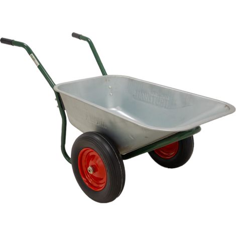2 Rad Schubkarre 100l 160 kg Gartenkarre mit Vollgummi Rädern (1/5)
