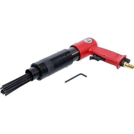 Bgs Technic – Dérouilleur décapeur pneumatique à aiguilles 19 aiguilles Ø 3 mm – Fréquence d'impact réglable 4000 1/min – Pour nettoyage de rouille et peinture