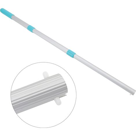 Telescopic Swimming Pool Pole Kit avec Rallonge Aluminum ABS pour Skimmer, Brosse, Nettoyage (1/5)
