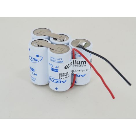 Batterie Ni-Cd 6V 1.6Ah trapèze + fils (800092) (1/4)